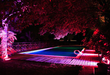 éclarage d'ambiance piscine extérieure