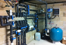 Installation local technique piscines