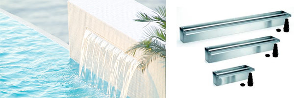 Lame d'eau décorative pour piscine