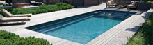 Piscine escalier toute largeur et mini piscine