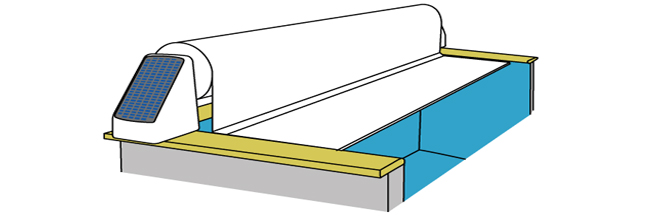 Installation d'un volet de piscine hors sol