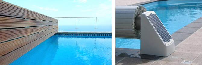Volet hors-sol avec habillage bois inox et alimentation solaire